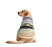 World War 2 Aircraft Airplane Print Dog Shirts for Pet, Soft Breathable Vest Lightweight Stretchy Pet T-Shirt for Medium Dog