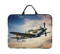 World War 2 Aircraft Airplane Print Laptop Sleeve Case 14 Inch, Shockproof Protective Laptop Cover Briefcase Carrying Computer Bag