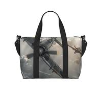 World War 2 Aircraft Airplane Print Travel Duffel Bag, Lightweight Water-Resistant Weekender Spacious Gym & Travel Bag for Men, Women & Teens