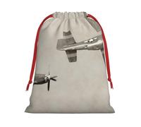 World War 2 Aircraft Airplane Printed Christmas Drawstring Gift Bags For Decorating Christmas Trees Staircases And Porches Party Favors Wedding Decor & Holiday Packaging 3 Sizes