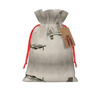 World War 2 Aircraft Airplane Printed Drawstring Gift Bags,Various Sizes, Bulk Plastic Packaging Bags