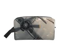 World War 2 Aircraft Airplane Printed Makeup Bag Large Travel Cosmetic Bags Waterproof Cosmetic Case Toiletry Bag Organizer for Women Mom Girls
