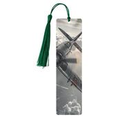 World War 2 Aircraft Airplane Printed Metal Bookmarks M - Dark Green Lightweight Aluminium Book Marker for Books, Journals & Gifts, Ideal Book Lovers, Holiday Decor & Crafts