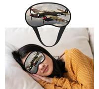 World War 2 Aircraft Airplane Sleep Mask for Women Men Blackout Eye Masks for Sleeping Blindfold Sleep Mask Side Sleeper Eye Cover for Meditation Light Blocking Travel Essentials