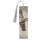 World War 2 Aircraft Airplane Wooden Bookmark Book Lovers Tassels Crafts Accessories Reading Book Club Party