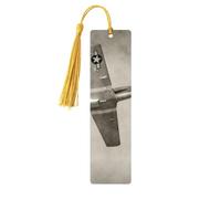 World War 2 Aircraft Airplane Wooden Bookmark Book Lovers Tassels Crafts Accessories Reading Book Club Party