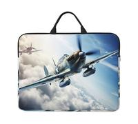 World War 2 Aircraft Airplane1 Print Laptop Sleeve Case 14 Inch, Shockproof Protective Laptop Cover Briefcase Carrying Computer Bag