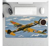 World War 2 Aircraft Gaming Mouse Pad 12x24 Inch Desk Pad Protector Waterproof Non-Slip Rubber Base Keyboard Mat Extra Large Desktop Mat for Office Home Computer Laptop Table Accessory