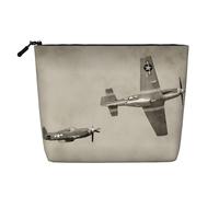 World War 2 Aircraft Patterned Single Layer Cosmetic Bag, Travel Toiletry Bag, Suitable for Business Trips and Daily use.