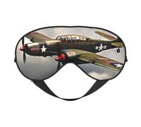 World War 2 Airplane Eye Mask, Sleep Mask for Men Women 100% Blackout, No Pressure On Eyes, Soft & Breathable