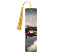 World War 2 Airplanewooden Bookmarks Set for Reading, 5 Pc Thoughtful Cute Book Mark Clips Lovers Gifts