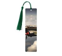 World War 2 Airplanewooden Bookmarks Set for Reading, 5 Pc Thoughtful Cute Book Mark Clips Lovers Gifts