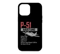 World War 2 American P51 Mustang fighter plane statistics Case for iPhone 12 Pro Max