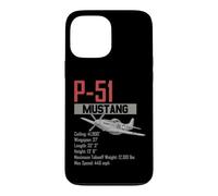 World War 2 American P51 Mustang fighter plane statistics Case for iPhone 13 Pro Max