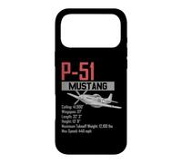World War 2 American P51 Mustang fighter plane statistics Case for iPhone 17 Pro Max