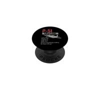 World War 2 American P51 Mustang fighter plane statistics PopSockets Adhesive PopGrip