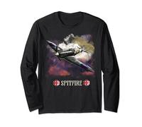 World War 2 British Aircraft Supermarine Spitfire Fighter Long Sleeve T-Shirt