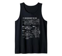 World War 2 German Aircraft ME 262 Fighter Jet Blueprint Tank Top