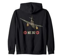World War 2 German Aircraft ME 262 Fighter Jet Zip Hoodie