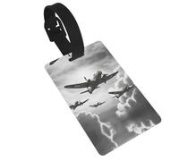World War 2 Luggage Tags for Suitcases, PVC Suitcase Tag with Secure Strap Suitcase Identifier with Privacy Name Card for Travel Bag Tags Personalized Baggage Tag for Women Men