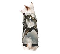 World War Aircraft Airplane Print Dog Hoodie Sweatshirt For Small Dogs, Warm, Soft And Breathable Pet Clothes, Easy To Wear Jumper For Winter And Fall Warm