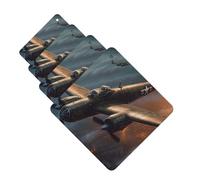 World War Aircraft Car Air Fresheners Cards Set of 4 Pieces Personalized Car Fresheners Gifts for Men Women Auto Aromatherapy Tablets Hanging Scented Cards for Wardrobe Bathroom