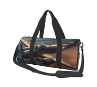 World War Aircraft Duffle Bag for Women Men Personal Item Travel Bag Canvas Weekender Overnight Bag Lightweight Sports Tote Gym Bag Carry On Luggage Bag, Black, One Size