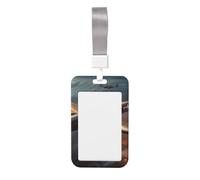 World War Aircraft ID Badge Holder with Lanyard Vertical Hard Plastic ID Card Case with Clear Window, Waterproof Work Badge Sleeve Fashion Card Protector Pouch for Women Men