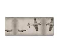 World War Aircraft Mouse Pad 12x31.5in Large Desk Throw