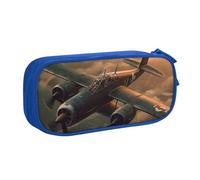 World War Aircraft Pencil Case, Zip Smooth Pencil Case, Portable Pencil Case Large School Stationery Storage Bag, Make-Up Bag