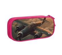 World War Aircraft Pencil Case, Zip Smooth Pencil Case, Portable Pencil Case Large School Stationery Storage Bag, Make-Up Bag