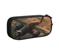 World War Aircraft Pencil Case, Zip Smooth Pencil Case, Portable Pencil Case Large School Stationery Storage Bag, Make-Up Bag