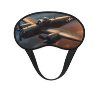 World War Aircraft Sleep Mask for Side Sleeper, Blackout Sleeping Eye Mask, Soft Breathable Eye Cover for Women Men Travel Eyeshade, Relaxing Zero Pressure Night Blindfold