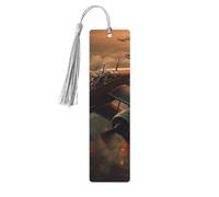 World War Aircraft Wooden Bookmark Book Lovers Tassels Crafts Accessories Reading Book Club Party