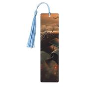 World War Aircraft Wooden Bookmark Book Lovers Tassels Crafts Accessories Reading Book Club Party