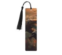 World War Aircraft Wooden Bookmark Book Lovers Tassels Crafts Accessories Reading Book Club Party
