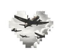 World War Building Brick Block Puzzle Heart Shaped, Personalized Picture Puzzles Photo Jigsaw Puzzles for Adults 3D Micro Building Blocks for Home Decor Bricks Set