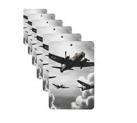 World War Car Air Fresheners 6 Pcs Funny Hanging Car Air Fresheners Cute Long Lasting Scented Mirror Hanging Decoration Ornaments Gift Auto Interior Decor For Men Women Rectangle