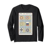 World War I Aircraft Plane Air Service Insignia Marks Long Sleeve T-Shirt