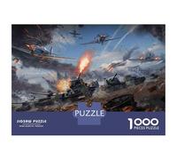 World War II Air Battle 1000 Piece Jigsaw Puzzle Paper for Adults Realistic Battlefield Scene Puzzle Game for Family Relaxation Focus Home Decoration Gift 38x26cm/1000pcs