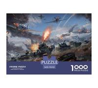 World War II Air Battle 1000 Piece Jigsaw Puzzle Paper for Adults Warplane Action Puzzle Game for Family Relax 70x50cm/1000pcs