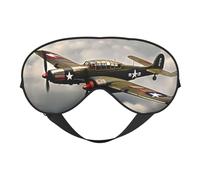 World War II Airplane Print Sleeping Mask 2 Standard-Scale 2_00x for Women Men, Comfortable Eye Mask for Travel, Nap and Sleep