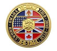 World War II Challenge Coin WWII Normandy Landing Soldier Veteran's Gift with Plastic Box