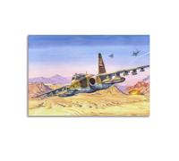 World War II Fighter Poster Su-25 Attack Aircraft of The Iraqi Air Force Decorative Painting Canvas Poster 12x18inch(30x45cm)