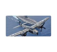 World War II Plane Flying Over The Ocean Mouse Pad Desk Mat Non-Slip Mousepad Writing Pads Office Decor 40x90cm