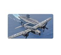 World War II Plane Flying Over The Ocean Mouse Pad Desk Mat Non-Slip Mousepad Writing Pads Office Decor 40X75cm