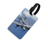World War II Plane Flying Over The Ocean Travel Luggage Tag Suitcase Identifiers Tags Carryon Backpack