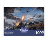 World War II Tank Battle 1000 Piece Jigsaw Puzzle Paper for Adults Military War Scene Focus Training Home Decor 38x26cm/1000pcs 38x26cm/1000pcs