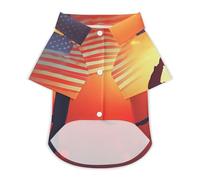 World War II U.S. Flag Soldier Pet Shirt Dogs Cats Clothes Short Sleeve Breathable Puppy Costume