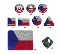 World War III: Team Yankee - Czechoslovak Gaming Set (x20 Tokensx2 Objectivesx16 Dice)